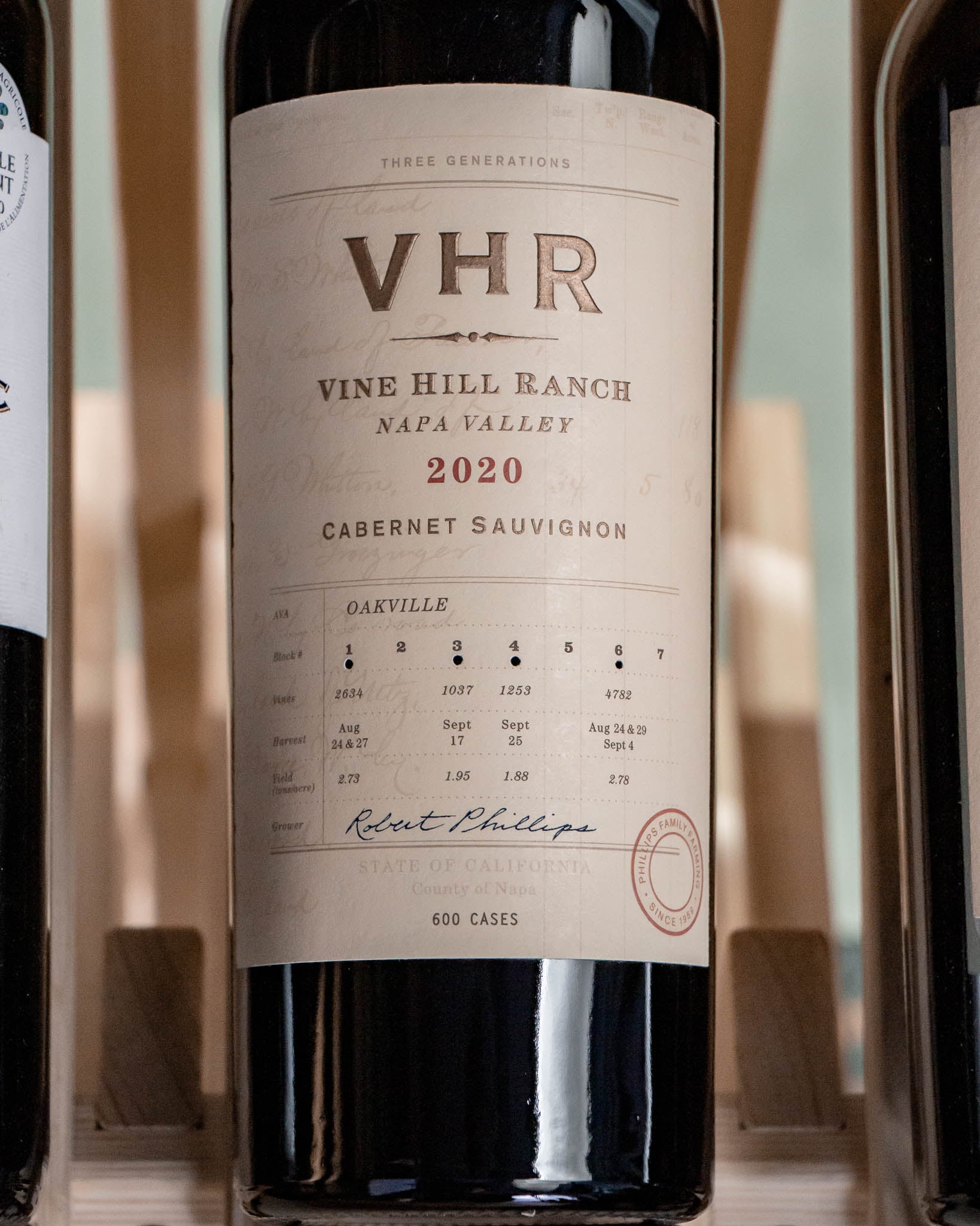 Vine Hill Ranch Cabernet Sauvignon VHR Oakville Napa Valley 2020