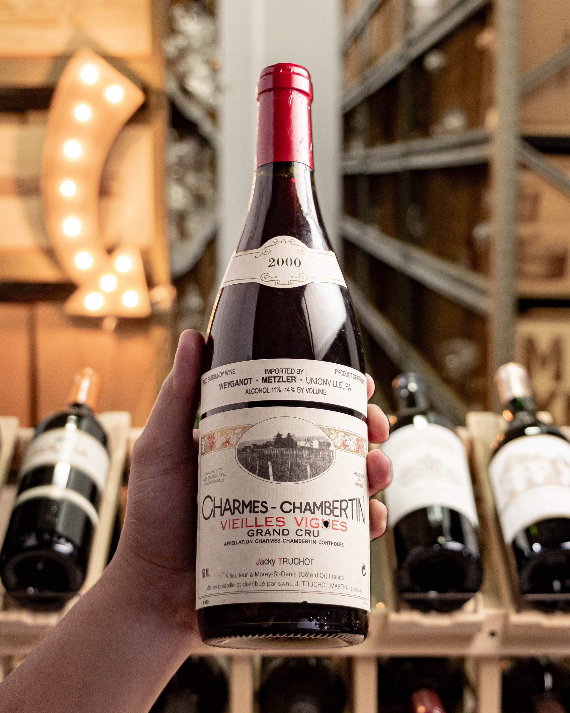 Domaine Truchot-Martin Vieilles Vignes Charmes-Chambertin Grand Cru 2000 (damaged stained label)