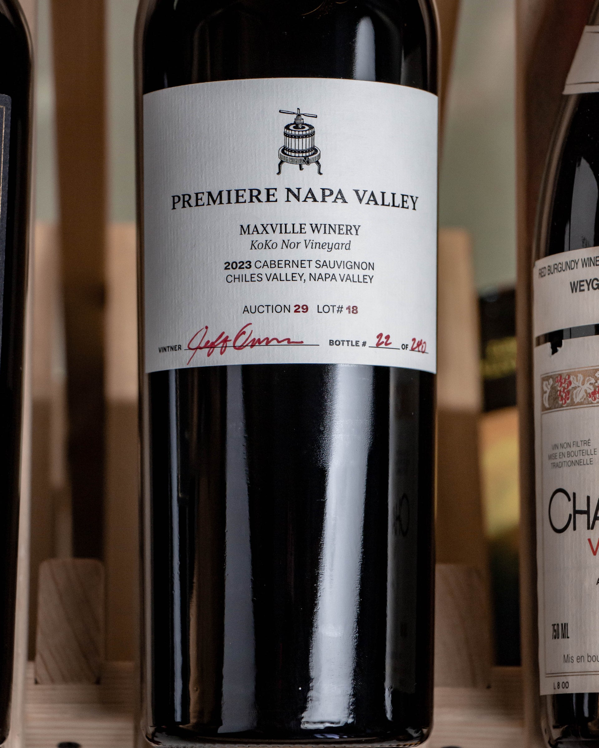 Maxville Winery Premiere Napa Valley Cabernet Sauvignon KoKo Nor Vineyard Chiles Valley District Napa Valley 2023
