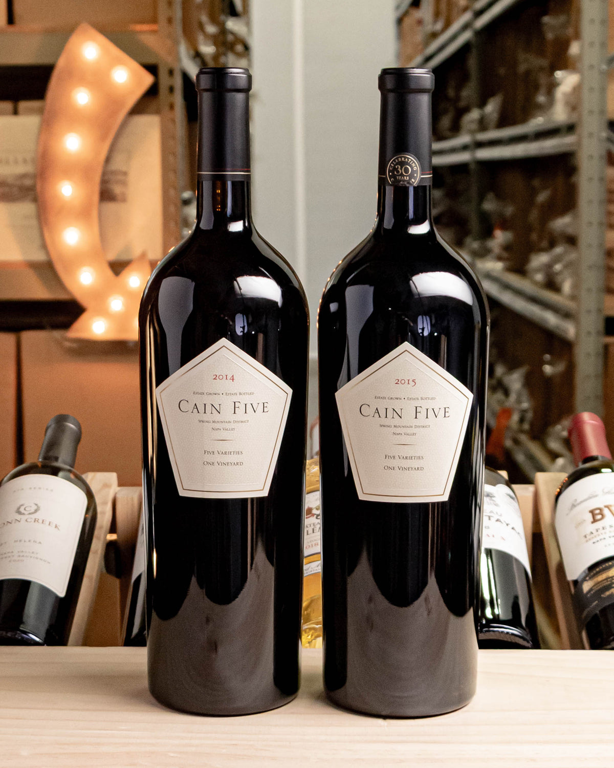 Cain Vineyard & Winery Red Blend Cain Five Spring Mountain District Napa Valley 2-Pack Magnum Vertical (14,15)