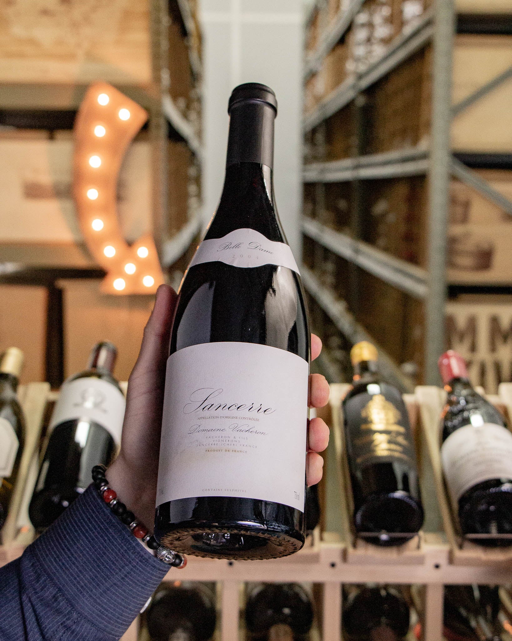 Domaine Vacheron Sancerre Rouge Belle Dame 2004 (stained labels)