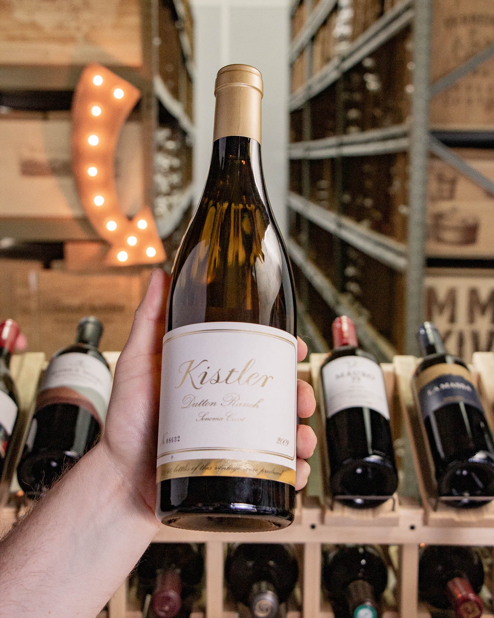 Kistler Chardonnay Dutton Ranch Russian River Valley 2009 (nicked label faded label)